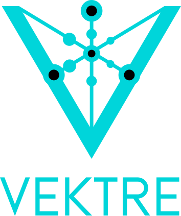 Vektre keskikokoinen vaalean turkoosi logo